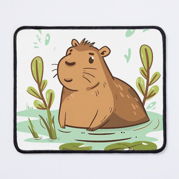 Item preview, cute capybara in water and trees designed and sold by InnoventionEast.