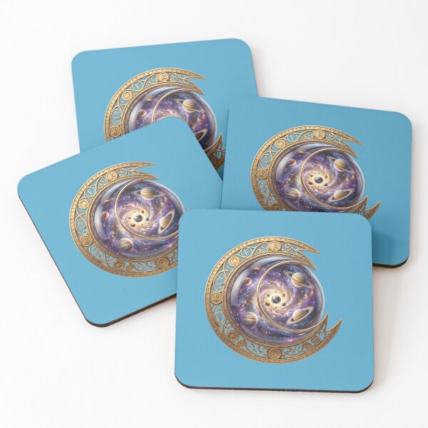 Item preview, Cosmic Runes Moon Ornate Galaxy Astrological Astrolabe designed and sold by Utopian-Magic.