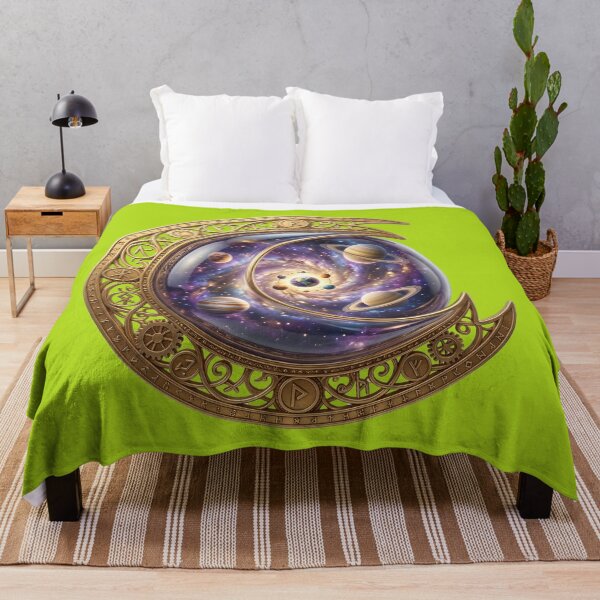 Item preview, Cosmic Runes Moon Ornate Galaxy Astrological Astrolabe designed and sold by Utopian-Magic.
