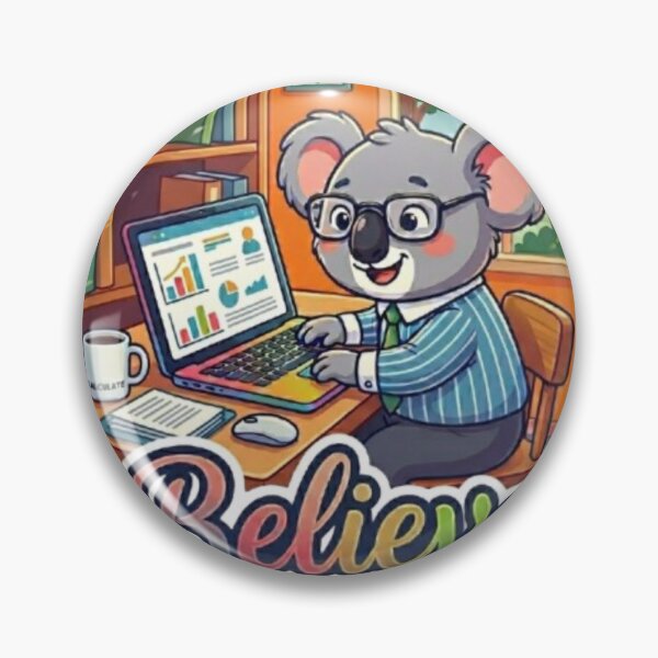 Item preview, Believe In Your Success Koala Busness llustration designed and sold by Northern Glow Art.