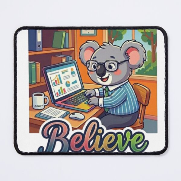 Item preview, Believe In Your Success Koala Busness llustration designed and sold by Northern Glow Art.