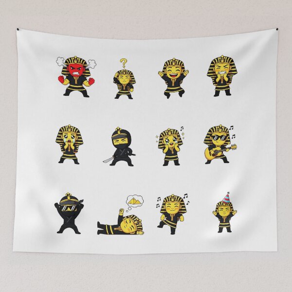 Item preview, Cute Pharaoh Character Sticker Pack Emojis designed and sold by RamyGallery.