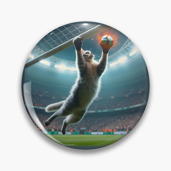 Item preview, Feline Football Star: Fluffy White Cat Saves Penalty Kick in World Cup 2026 designed and sold by Creative-RE.
