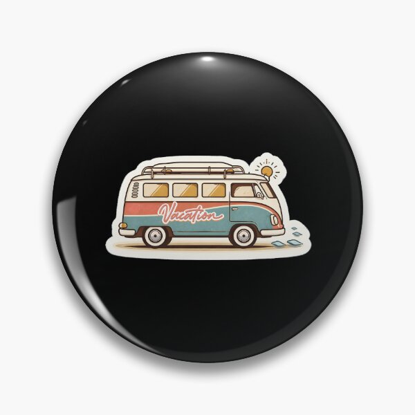 Item preview, Retro Camper Van Sticker Vintage Road Trip Surf Bus designed and sold by FestivityFinds.