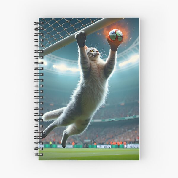 Item preview, Feline Football Star: Fluffy White Cat Saves Penalty Kick in World Cup 2026 designed and sold by Creative-RE.