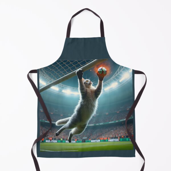 Item preview, Feline Football Star: Fluffy White Cat Saves Penalty Kick in World Cup 2026 designed and sold by Creative-RE.