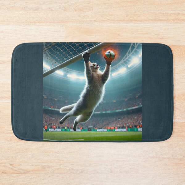 Item preview, Feline Football Star: Fluffy White Cat Saves Penalty Kick in World Cup 2026 designed and sold by Creative-RE.