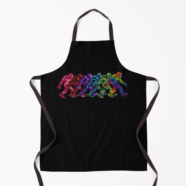 Item preview, Spectrum Camo Bigfoot Lineup | Colorful Sasquatch Evolution Graphic designed and sold by Swanny's Custom T-shirt and Gift Designs.
