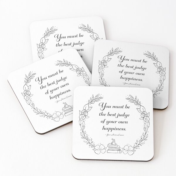 Item preview, Jane Austen Emma Happiness Quote text design designed and sold by MariOyama.
