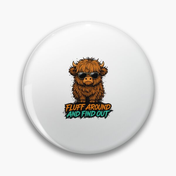Item preview, fluff around and find out funny highland cow designed and sold by cass-vale-lab.