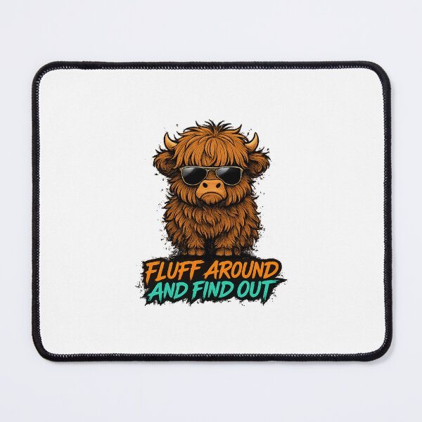 Item preview, fluff around and find out funny highland cow designed and sold by cass-vale-lab.