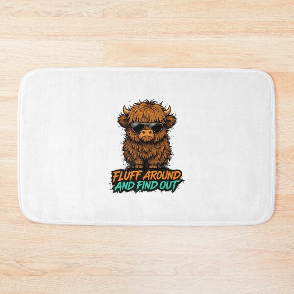 Item preview, fluff around and find out funny highland cow designed and sold by cass-vale-lab.