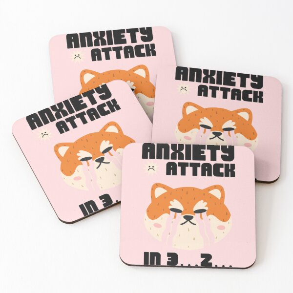 Item preview, Anxiety Attack In 3 2 1 Funny Crying Shiba Cat Meme designed and sold by GenZFashion000.