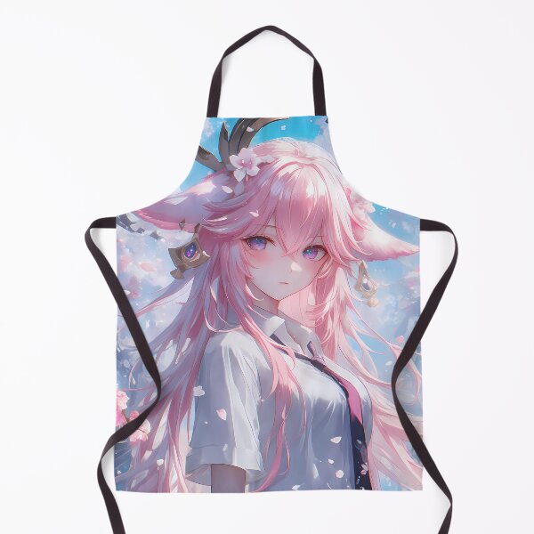 Item preview, Yae Miko Genshin Impact Cherry Blossom Sky Petals Portrait designed and sold by 108Recordings.