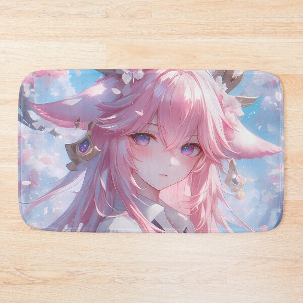 Item preview, Yae Miko Genshin Impact Cherry Blossom Sky Petals Portrait designed and sold by 108Recordings.