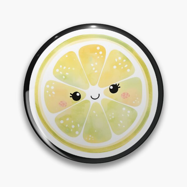 Item preview, Cute Kawaii Lemon Slice Sticker – Pastel Citrus Smiley designed and sold by FestivityFinds.