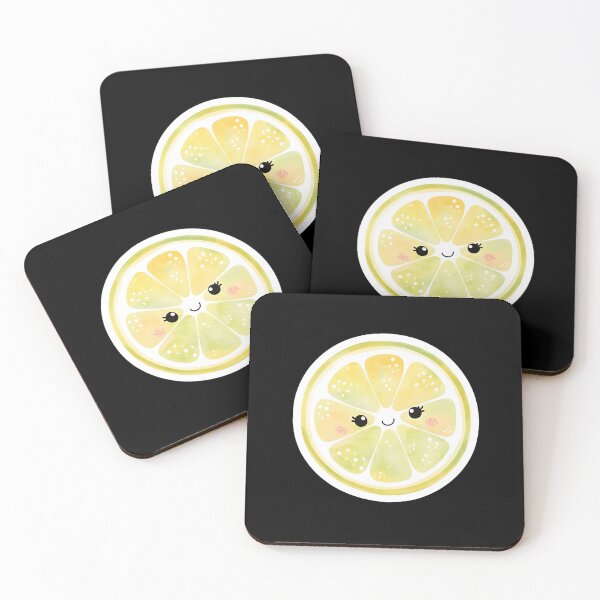 Item preview, Cute Kawaii Lemon Slice Sticker – Pastel Citrus Smiley designed and sold by FestivityFinds.