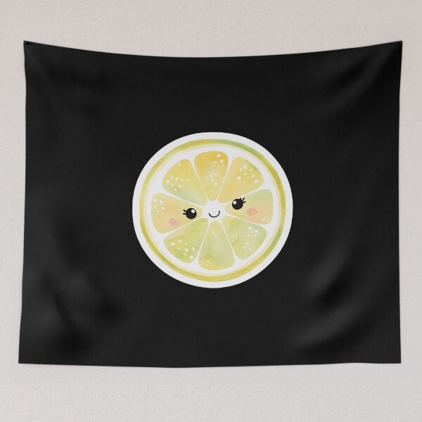 Item preview, Cute Kawaii Lemon Slice Sticker – Pastel Citrus Smiley designed and sold by FestivityFinds.