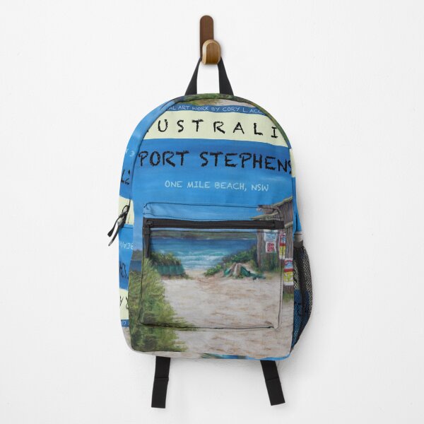 Item preview, One Mile Beach Travel Poster designed and sold by CoryAcornArt.