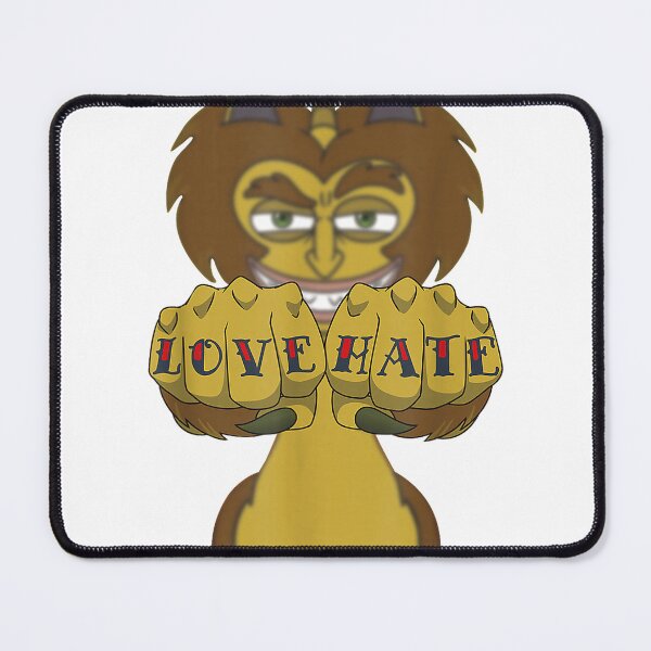 Item preview, Big Mouth Maury The Hormones Monster Love Hate Fists T-Shirt designed and sold by SubStudio97.