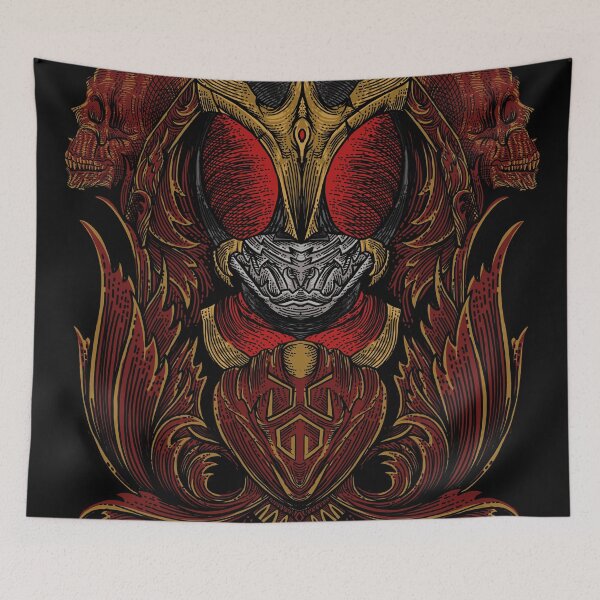 Item preview, Red Gold Masked Rider Engraving Style designed and sold by mazyoy.