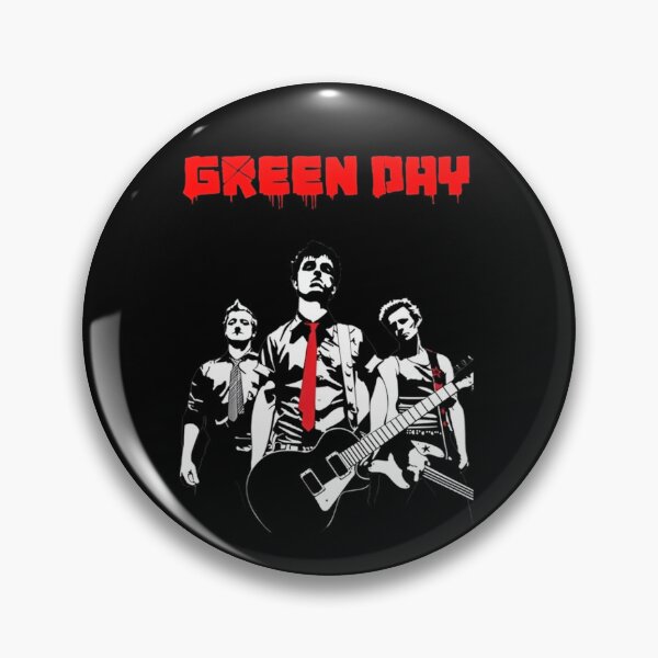 Item preview, Green Day Rock Band Black and White Red Tie Art designed and sold by Moonpaw-Whimsy.