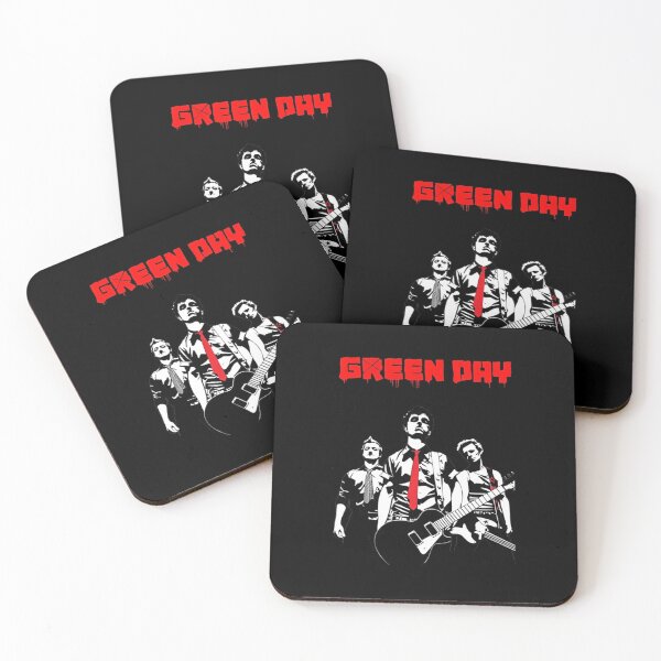 Item preview, Green Day Rock Band Black and White Red Tie Art designed and sold by Moonpaw-Whimsy.