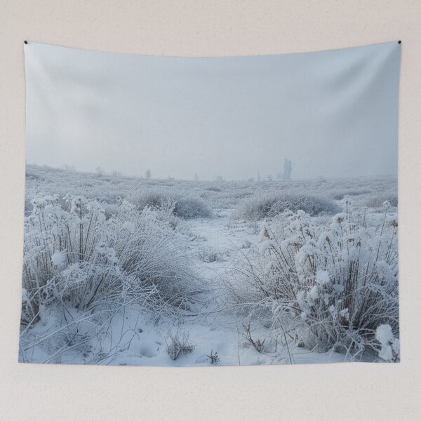 Item preview, Arctic Tundra Flower Field: Blizzard Frost Beauty designed and sold by Uniqueartai.