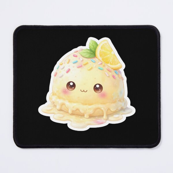 Item preview, Kawaii Lemon Ice Cream Sticker Cute Dessert Art designed and sold by FestivityFinds.