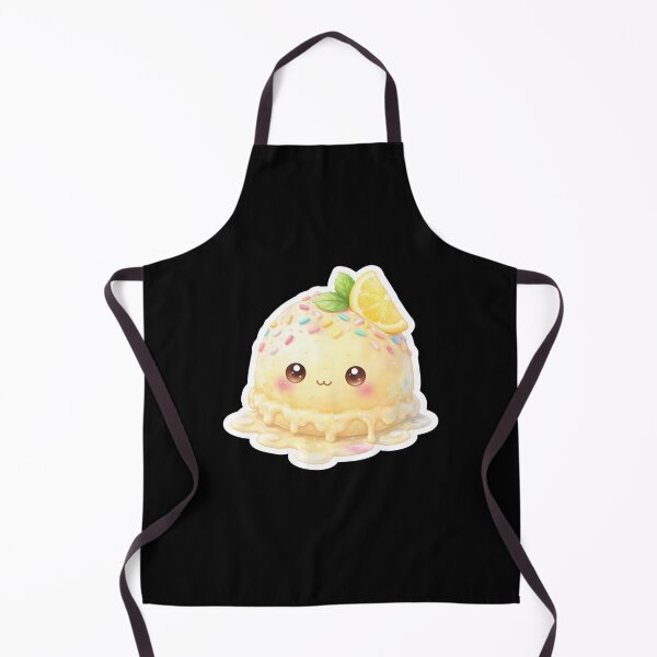 Item preview, Kawaii Lemon Ice Cream Sticker Cute Dessert Art designed and sold by FestivityFinds.