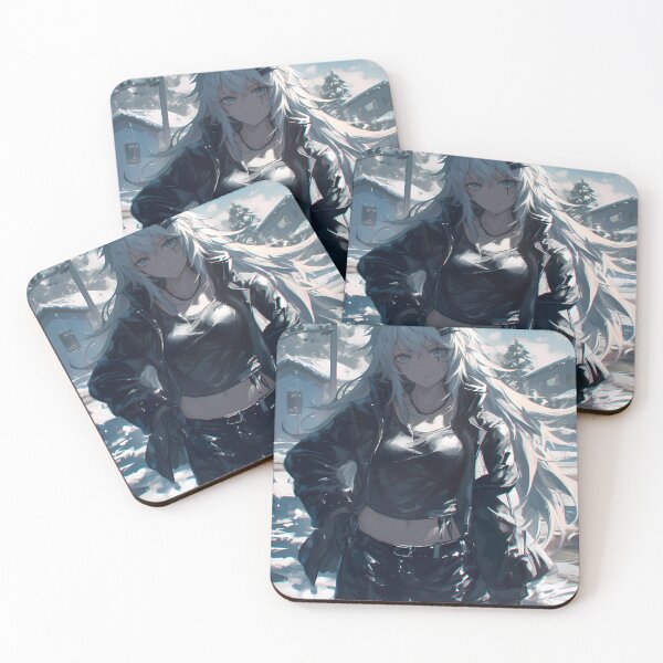 Item preview, Lappland Arknights Prelude To Dawn Snowy Street White Hair designed and sold by 108Recordings.