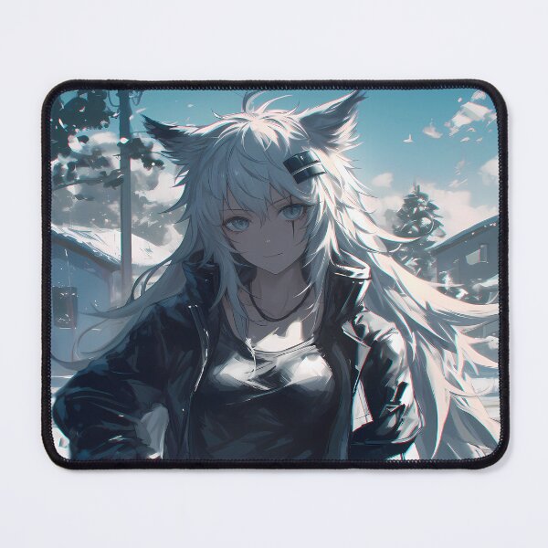 Item preview, Lappland Arknights Prelude To Dawn Snowy Street White Hair designed and sold by 108Recordings.