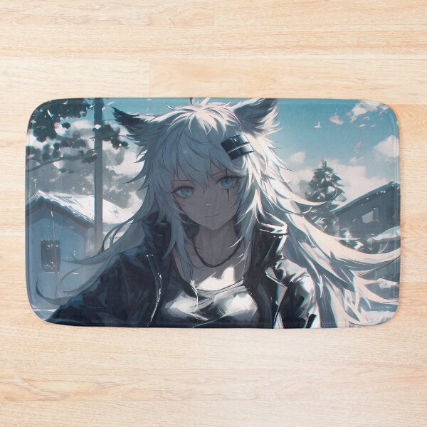 Item preview, Lappland Arknights Prelude To Dawn Snowy Street White Hair designed and sold by 108Recordings.