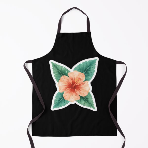Item preview, Tropical Hibiscus Flower Sticker – Watercolor Palm Leaf Floral Design designed and sold by FestivityFinds.