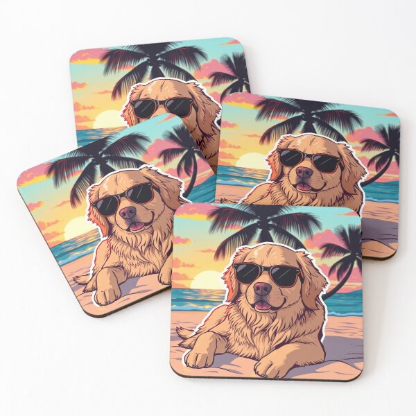 Item preview, Golden Retriever Sunglasses Beach designed and sold by Faeblehoarder.