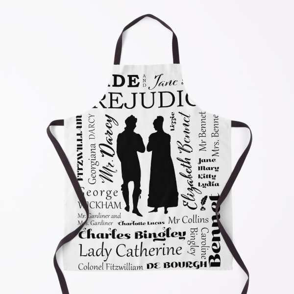 Item preview, Pride and Prejudice Characters Typography Design - Black and White designed and sold by MariOyama.