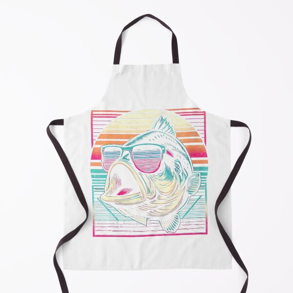 Item preview, Bigmouth Bass And Sunglasses Funny Fishing 80's Retro Sunset V-Neck T-Shirt designed and sold by KTY-NUSS.