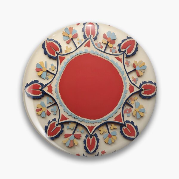 Item preview, Tashkent Suzani Kokand Uzbekistan Embroidery Print designed and sold by Vicky Brago-Mitchell®.