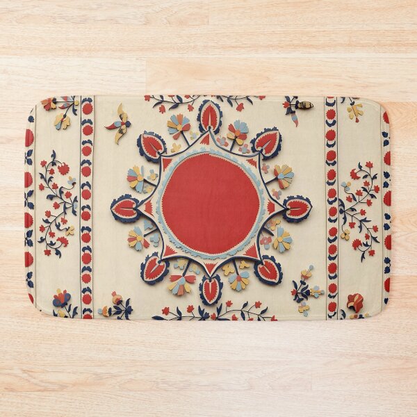 Item preview, Tashkent Suzani Kokand Uzbekistan Embroidery Print designed and sold by Vicky Brago-Mitchell®.