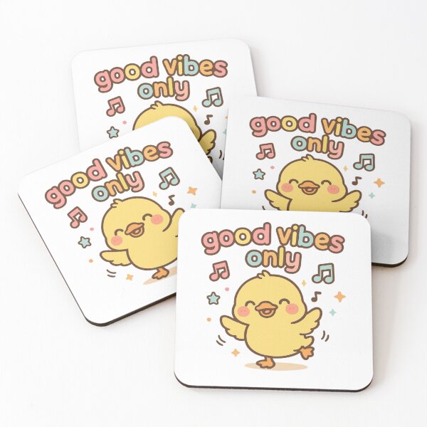 Item preview, Cute Chibi Duck Dancing-Good Vibes Only designed and sold by carestazafeli.