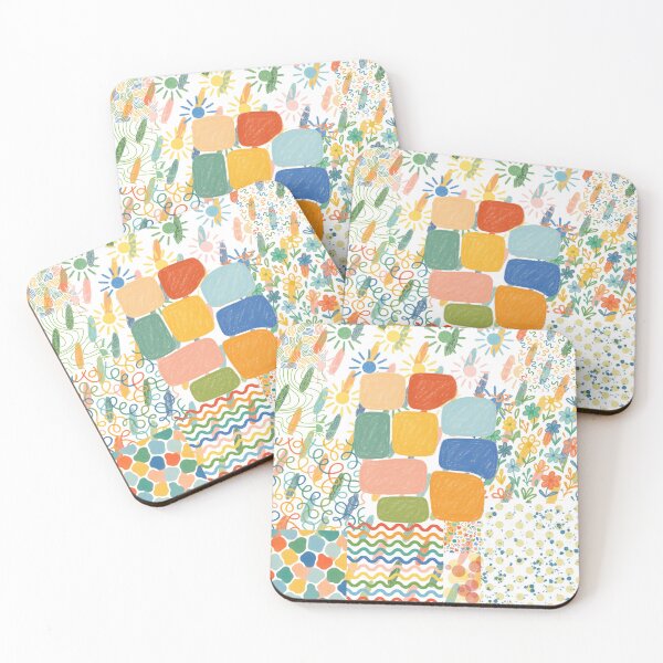 Item preview, Cute Colorful Abstract Pastel Pattern Collage designed and sold by Divichan.