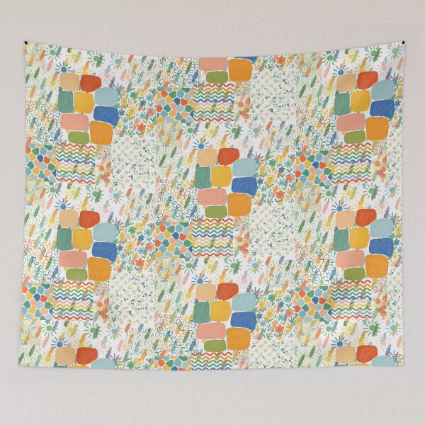 Item preview, Cute Colorful Abstract Pastel Pattern Collage designed and sold by Divichan.
