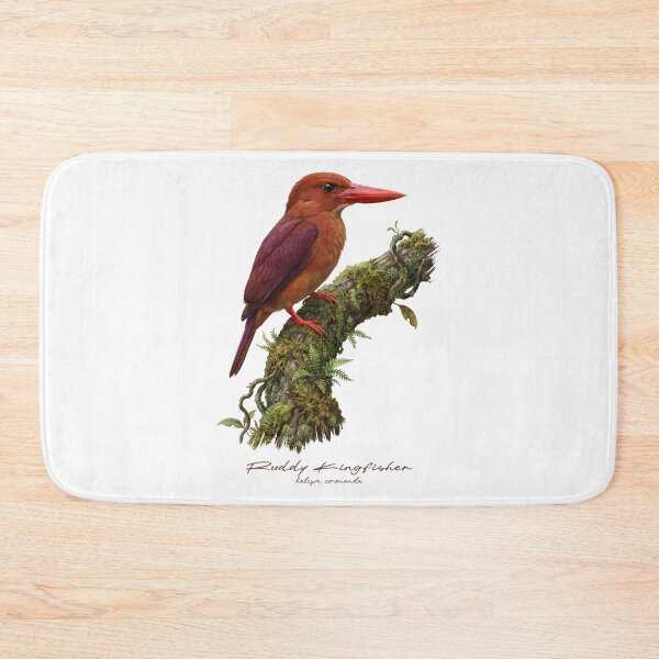 Item preview, Ruddy Kingfisher on Mossy Branch designed and sold by Takeda-art.