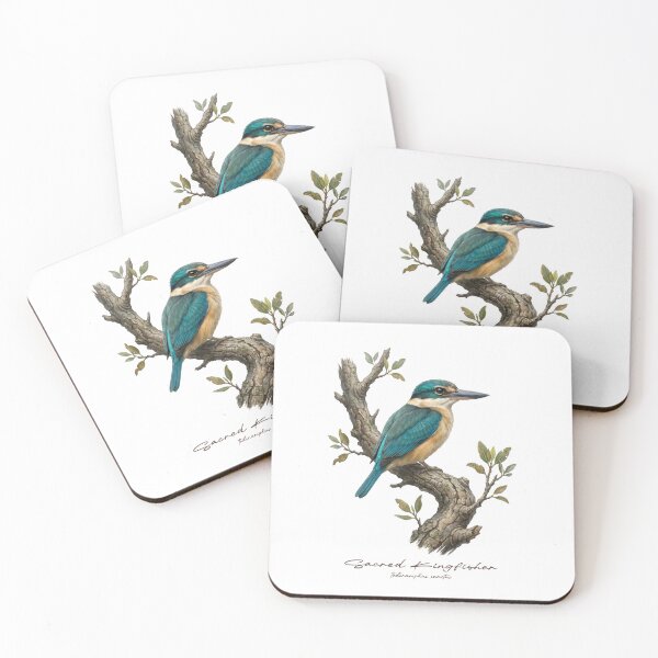 Item preview, Sacred Kingfisher on Rustic Branch designed and sold by Takeda-art.