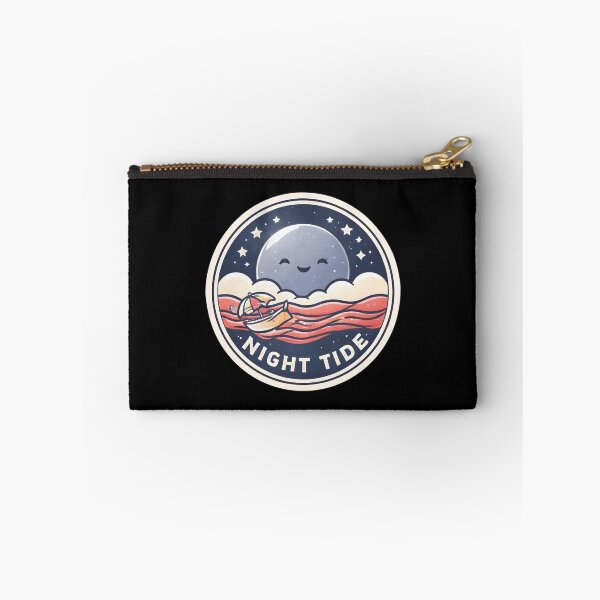 Item preview, Night Tide Moon Ocean Waves Retro Beach Stickers designed and sold by FestivityFinds.
