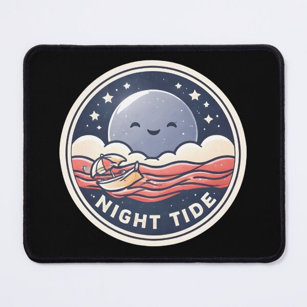 Item preview, Night Tide Moon Ocean Waves Retro Beach Stickers designed and sold by FestivityFinds.