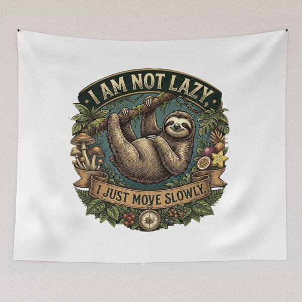 Item preview, I Am Not Lazy, I Just Move Slowly designed and sold by KrisGraphic45.