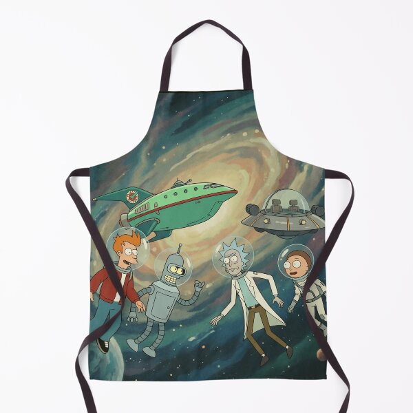 Item preview, Fry & Bender with Rick and Morty designed and sold by LeagueHeavenGG.