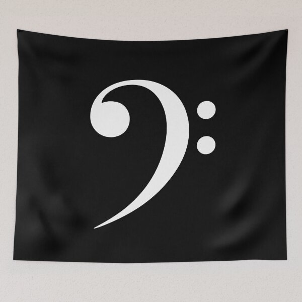 Item preview, Minimal Bass Clef Music Symbol – Elegant White Classical Music Design for Unisex Music Lovers designed and sold by lematworks.