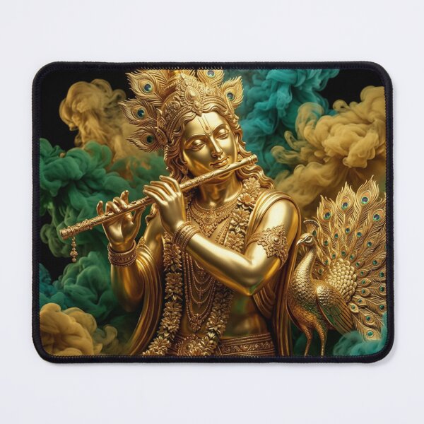 Item preview, Golden Krishna Sacred Spiritual Art - Divine Flutist designed and sold by Loveinfinite369.